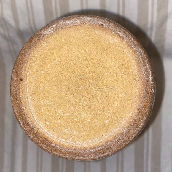 Vintage Signed Art Pottery Stoneware Toothbrush Holder/Cup with Cowboy Face - Picture 7 of 7